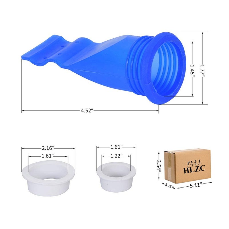 HLZC Drain Backflow Preventer, One Way Valve, Adjustable Silicone Sink Floor Drain Trap for Pipes Tubes in Toilet Bathroom Kitchen (Blue-4) - Image 2